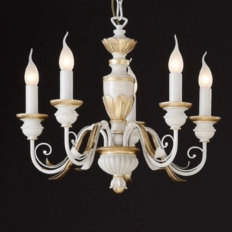 Firenze SP5 012865 – Ideal Lux полилей в златист, 5X40W, IP20