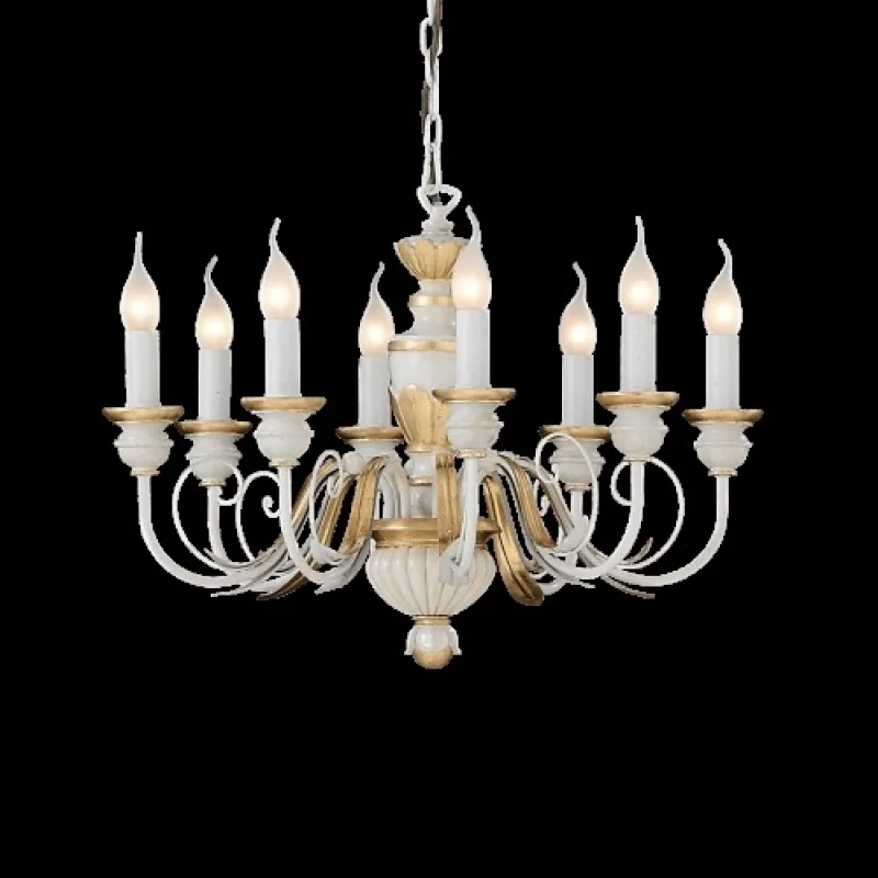 Полилеи Firenze SP8 012872 – Ideal Lux полилей в златист, 8X40W, IP20