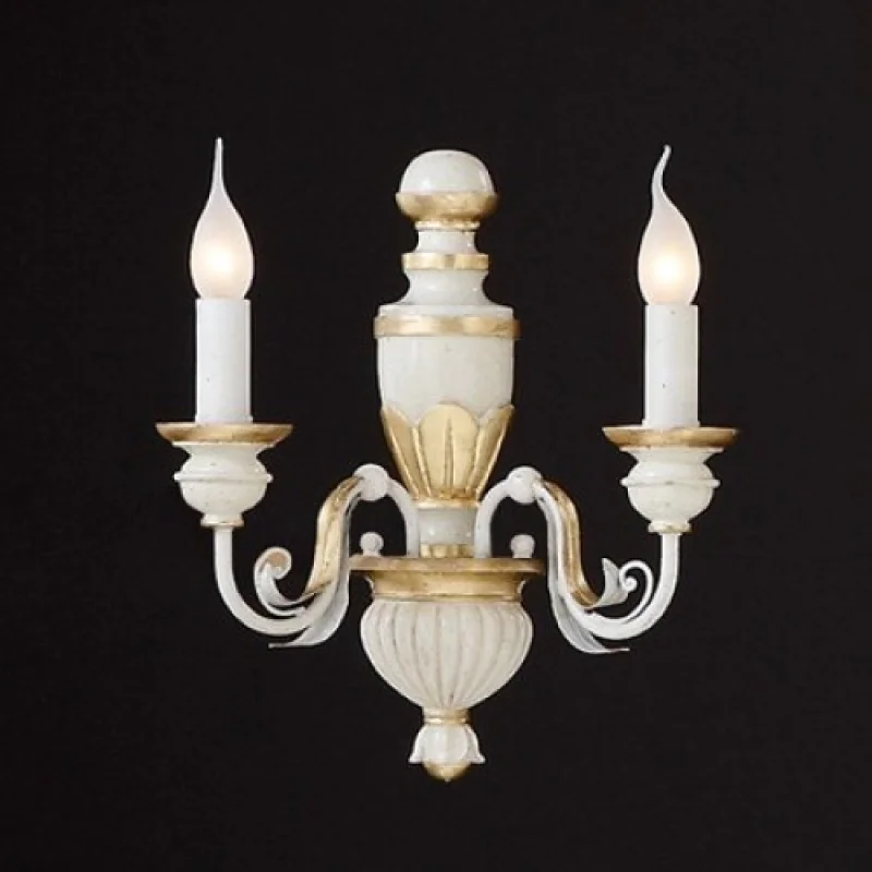 Wall Lights Firenze AP2 012902 – Ideal Lux wall light in gold, 2X40W, IP20
