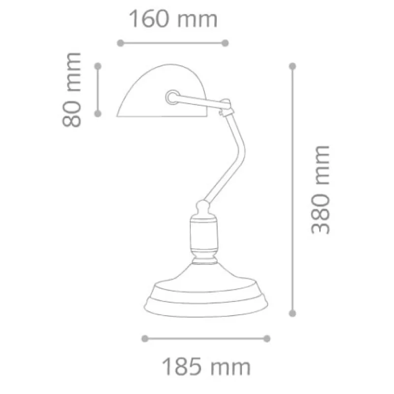 Lawyer TL1 Gold 013657 – Ideal Lux table lamp in brass, 1X60W, IP20