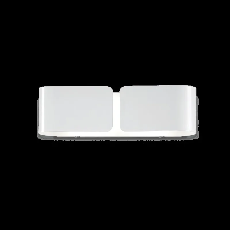 Wall Lights Clip AP2 Small White 014166 – Ideal Lux wall light in white, 2x60W, IP20