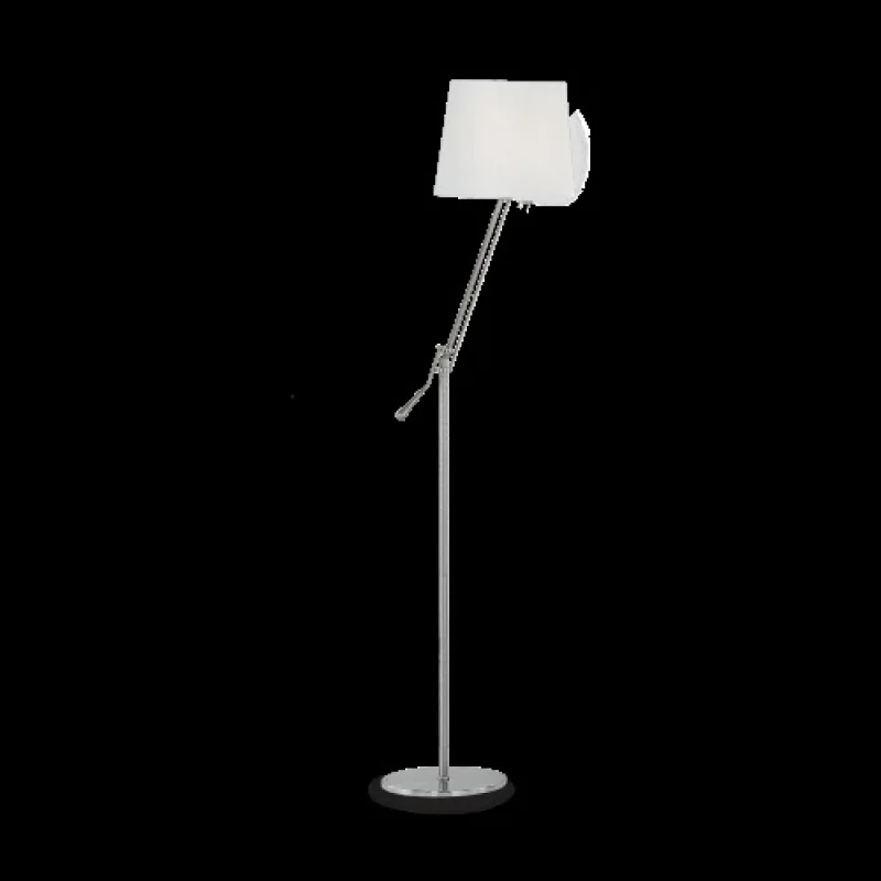 Floor Lamps Regol PT1 White 014609 – Ideal Lux floor lamp in matt chrome, 1X60W, IP20