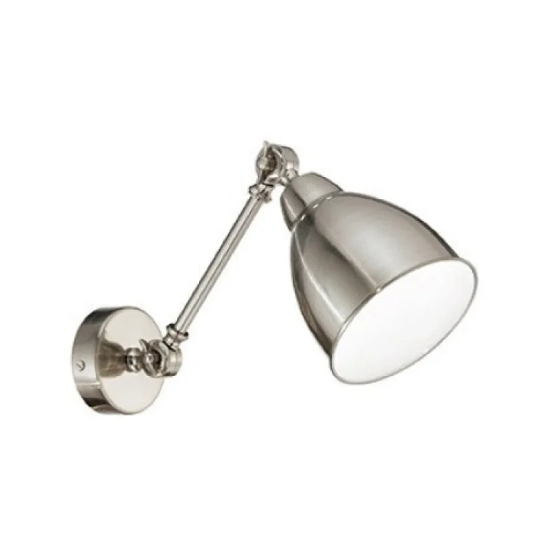 Wall Lights Newton AP1 Satin Nickel 016399 – Ideal Lux wall light in matt chrome, 1X60W, IP20