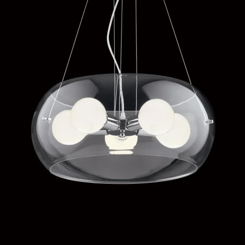 Пендели Audi-10 SP5 Transparent 016863 – Ideal Lux пендел в хром, 5X60W, IP20