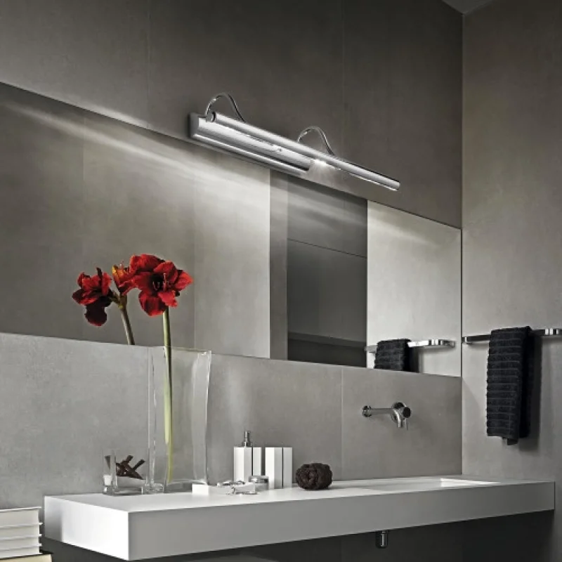 Picture Lights Mirror 10 AP4 Chrome 017303 – Ideal Lux wall light for pictures in chrome, 4x40W, IP21