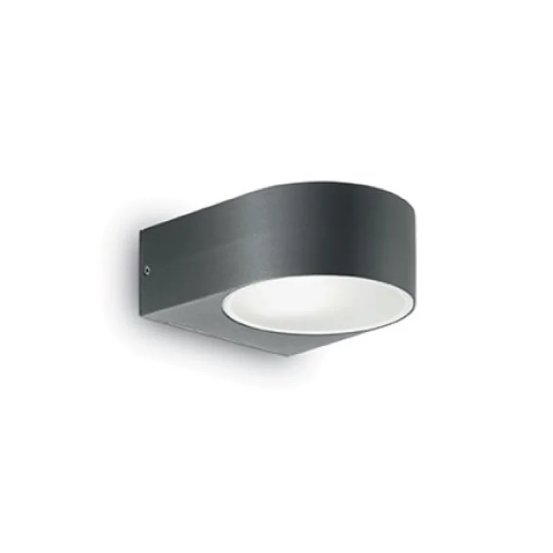 Outdoor Wall Lights Iko AP1 Antracite 018515 – Ideal Lux facade wall light in anthracite, 1x60W, IP54