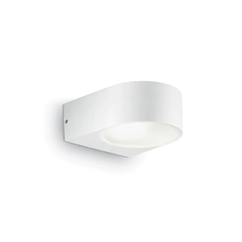 Iko AP1 White 018522 – Ideal Lux facade wall light in white, 1x60W, IP54