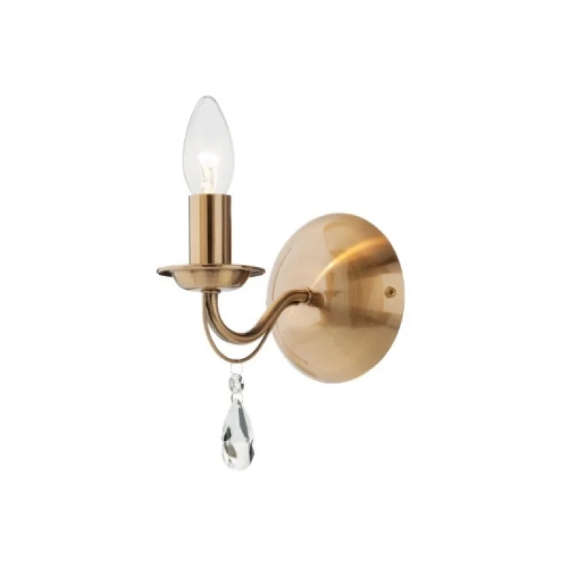 Стенно осветление (аплици) Fabiola 02-709 – Smarter аплик в античен месинг, 1X28W