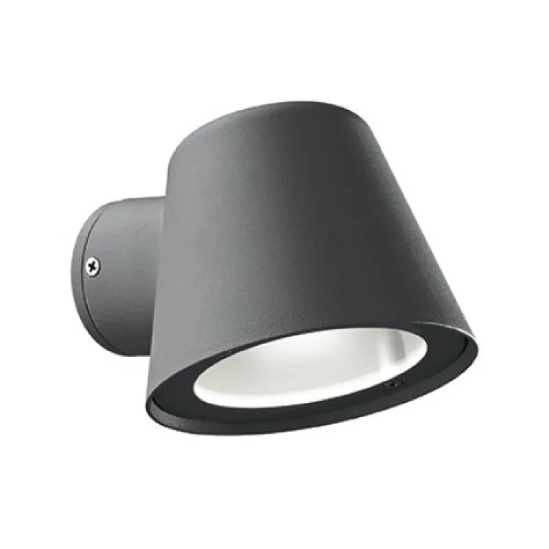 Gas AP1 Black 020228 – Ideal Lux facade wall light in black, 1x35W, IP43
