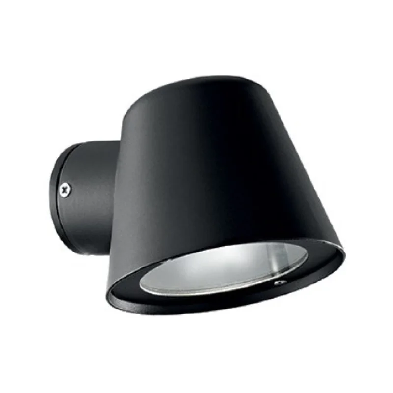 Outdoor Wall Lights Gas AP1 Black 020228 – Ideal Lux facade wall light in black, 1x35W, IP43
