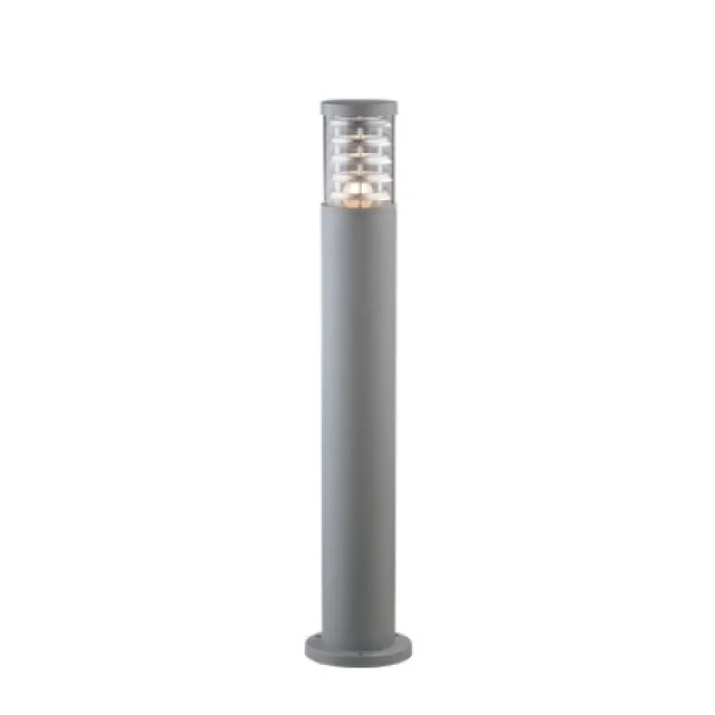 Bollard Lights Tronco PT1 Big Grey 026961 – Ideal Lux garden bollard in grey, 1x60W, IP44