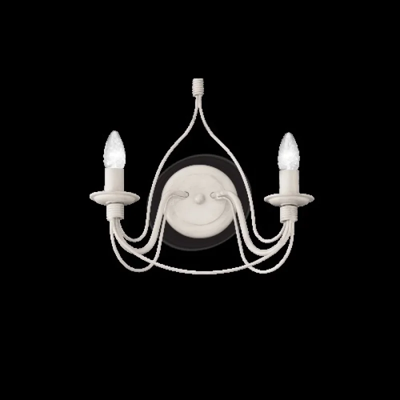 Стенно осветление (аплици) Corte AP2 Antique White 028460 – Ideal Lux аплик в антично бял, 2X40W, IP20