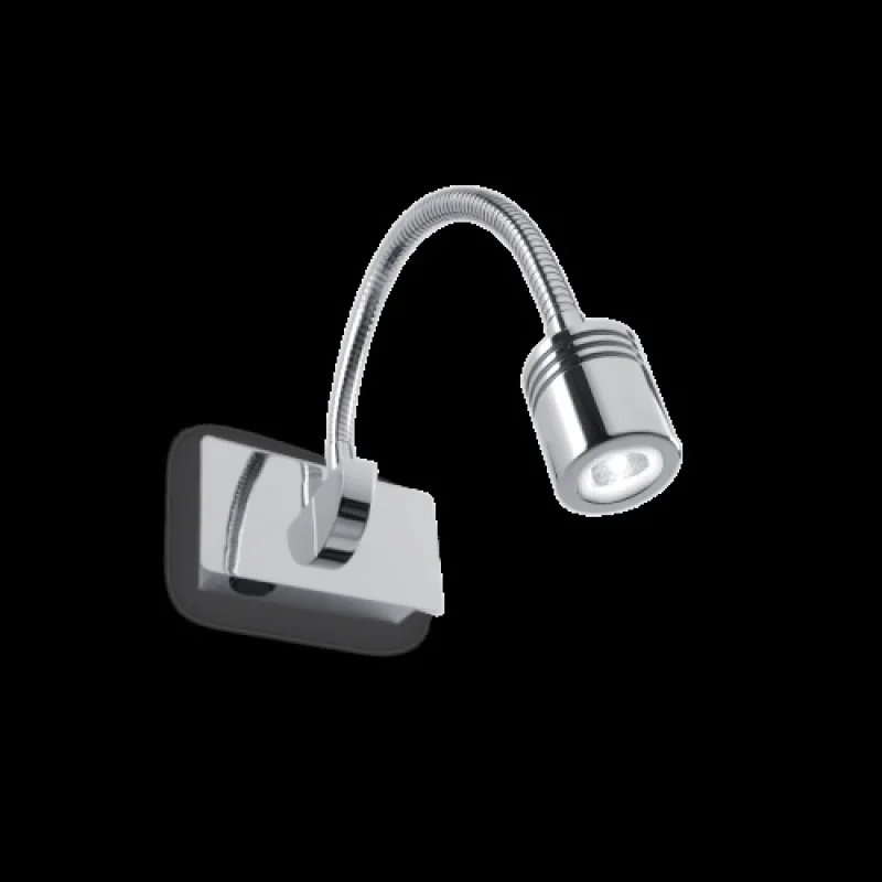 Wall Lights Dynamo AP1 Chrome 031460 – Ideal Lux LED wall light in chrome, 1x3W, 3000K, IP20