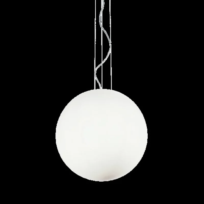 Pendant Lights Mapa White SP1 D50 032122 – Ideal Lux pendant in matt chrome, 1X60W, IP20