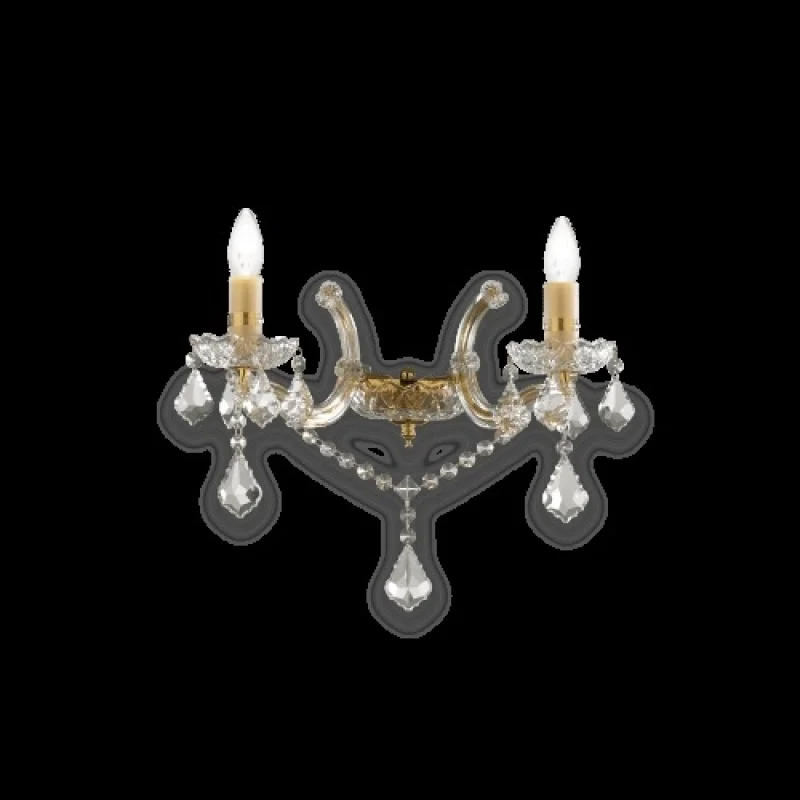 Wall Lights Florian AP2 Brass 035659 – Ideal Lux wall light in brass, 2X40W, IP20
