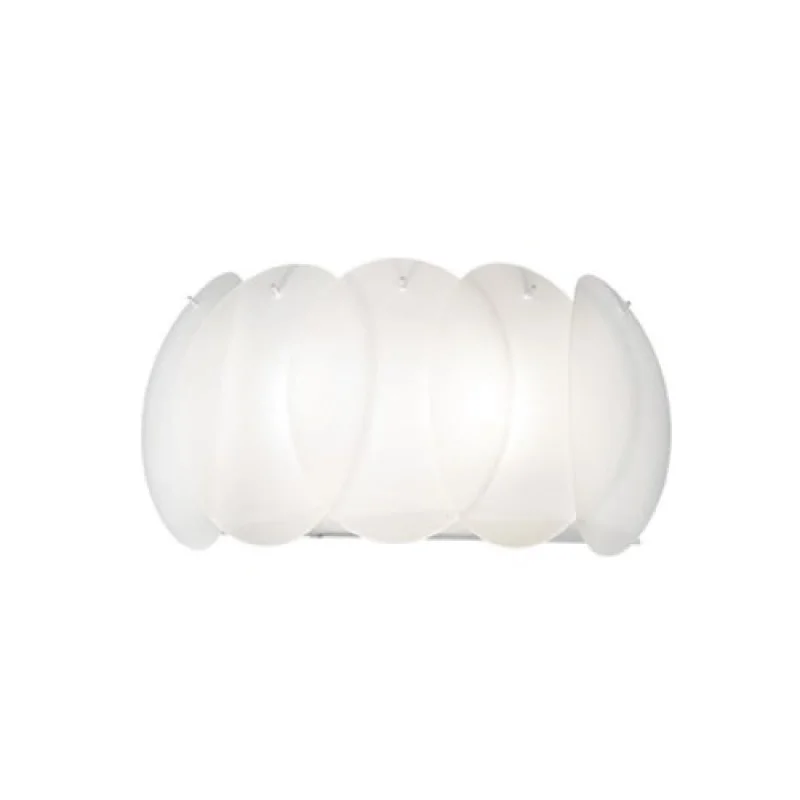 Wall Lights Ovalino AP2 038025 – Ideal Lux wall light in white, 2X60W, IP20