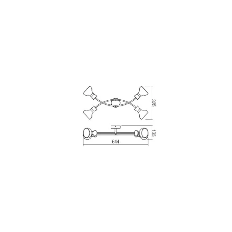 Bowie 04-478 – Smarter плафон в антично златист, 4X28W, IP:20