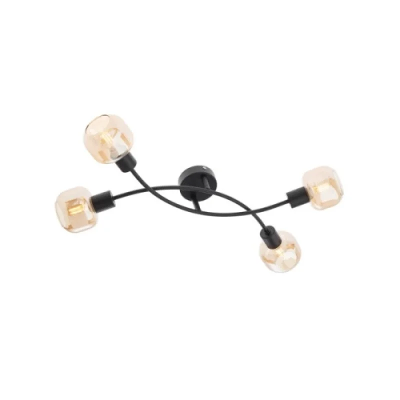 Плафони Amber 04-486 – Smarter плафон в матово черен, 4X28W, IP:20