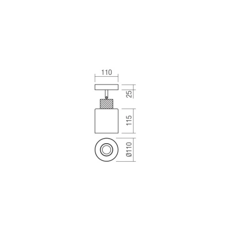 Hansen 04-527 – Smarter spotlight in matt black, 1X42W, IP20