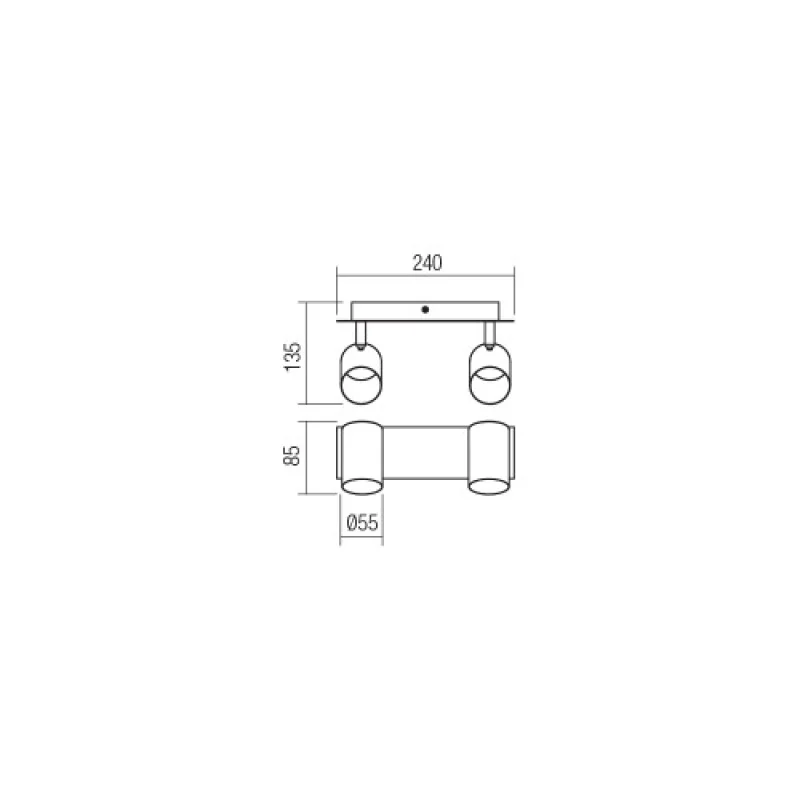 Crius 04-538 – Smarter спот в матово черен, 2X35W, IP20