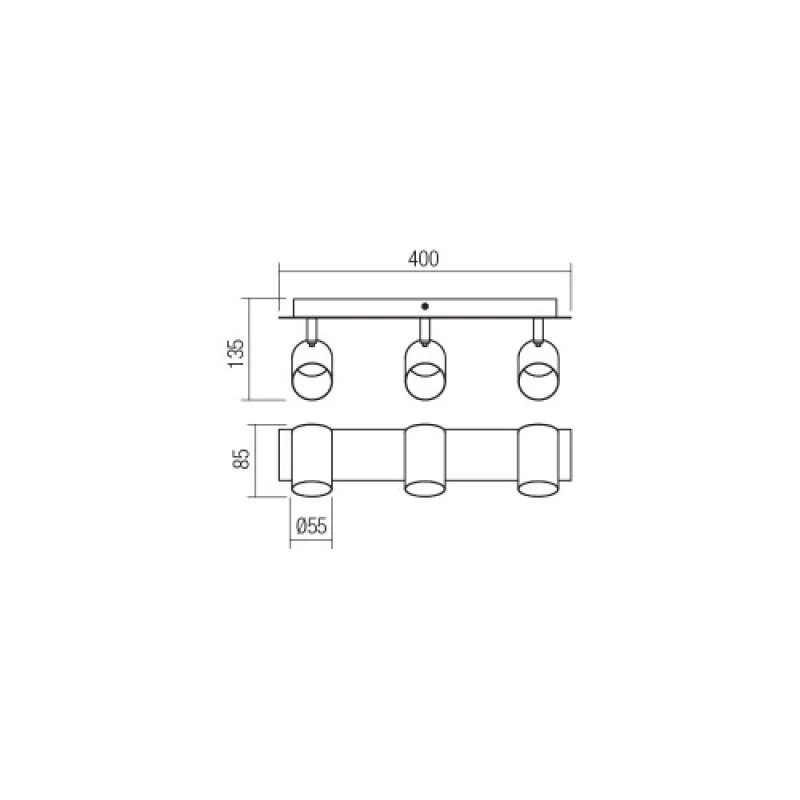 Crius 04-539 – Smarter спот в матово черен, 3X35W, IP20