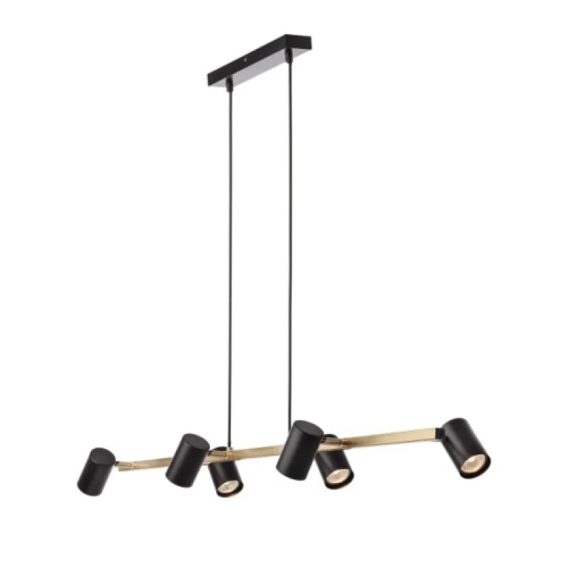 Pendant Lights Crius 04-541 – Smarter pendant in matt black, 6X35W, IP20