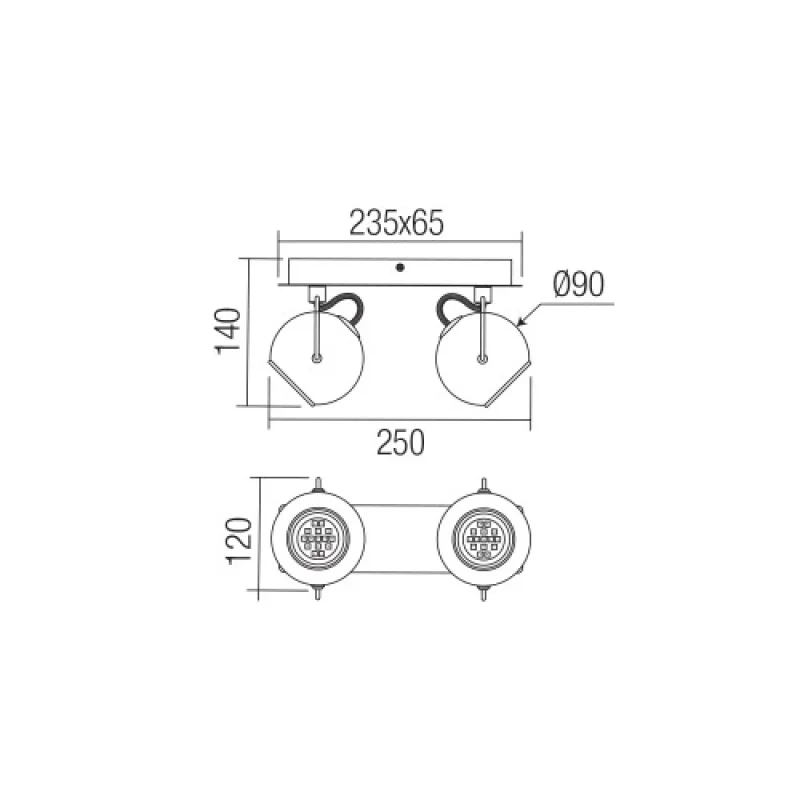 Ward 04-543 – Smarter спот в матово черен, 2X35W, IP20