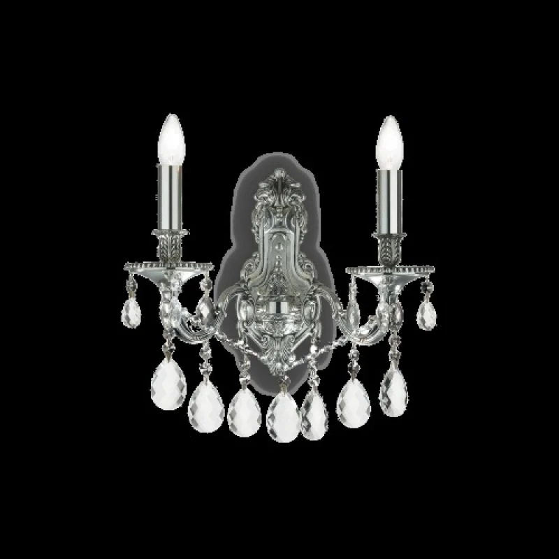 Стенно осветление (аплици) Gioconda AP2 Argento 044910 – Ideal Lux аплик в антично сребрист, 2X40W, IP20
