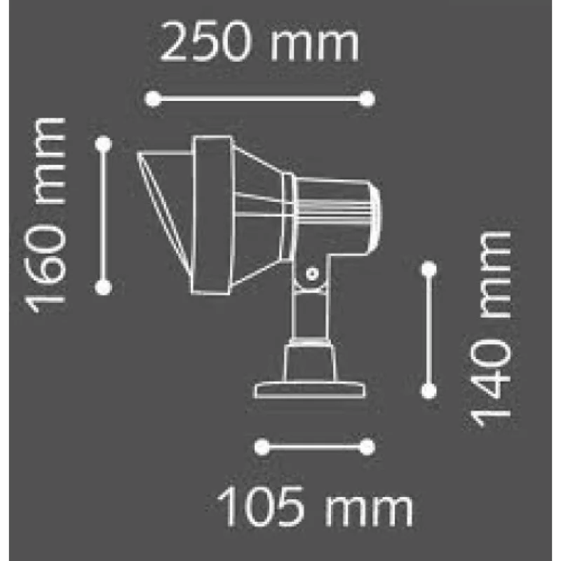 Terra AP1 Big Antracite 046167 – Ideal Lux фасаден аплик в антрацит, 1x60W, IP65