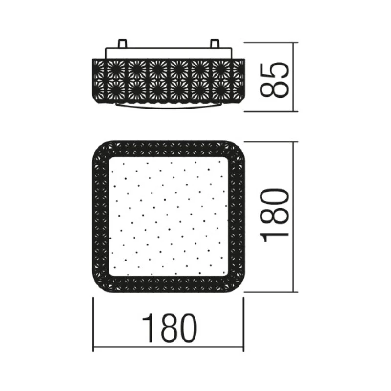Tetris 05-844 – Smarter LED плафон в бял, 12W, 4000K, IP20