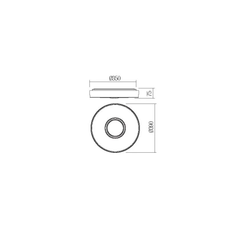 Sumo 05-925 – Smarter LED ceiling light in matt white, 36W, 4000K, IP20