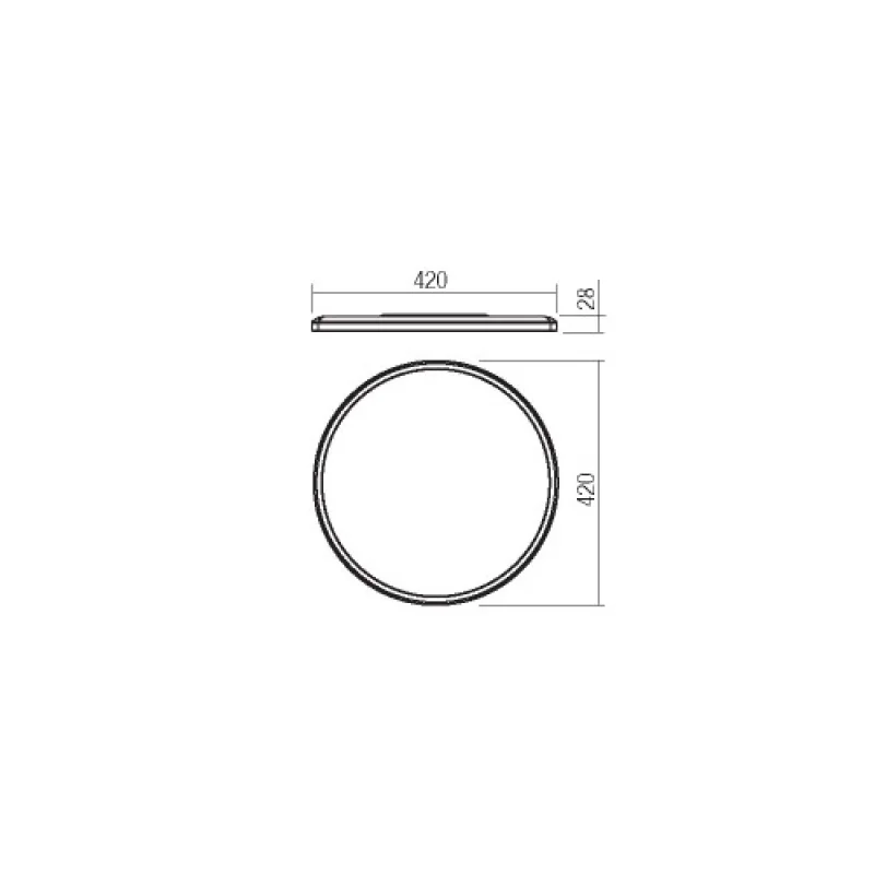 Memo 05-945 – Smarter LED ceiling light in matt black, 24W, 3000K, IP20