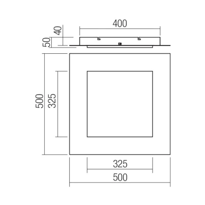 Tatami 05-995 – Smarter LED panel for outdoor mounting in matt white, 40W, 3000K, IP20