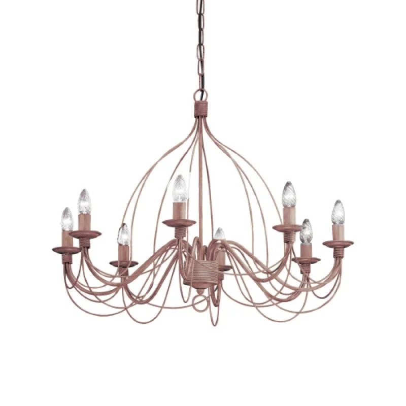 Chandeliers Corte SP8 Antique Brown 057194 – Ideal Lux chandelier in antique brown, 8X40W