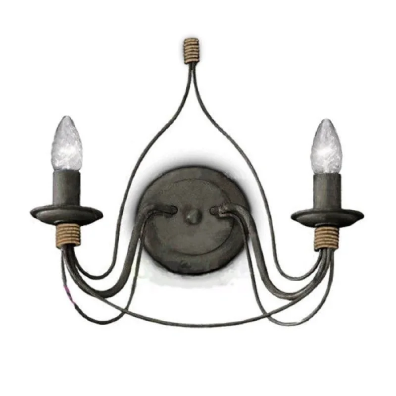 Стенно осветление (аплици) Corte AP2 Antique Brown 057200 – Ideal Lux аплик в антично кафяв, 2X40W, IP20