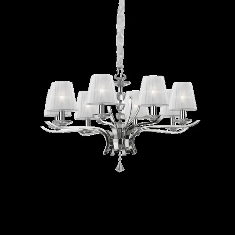 Chandeliers Pegaso SP8 059242 – Ideal Lux chandelier in white, 8X40W, IP20