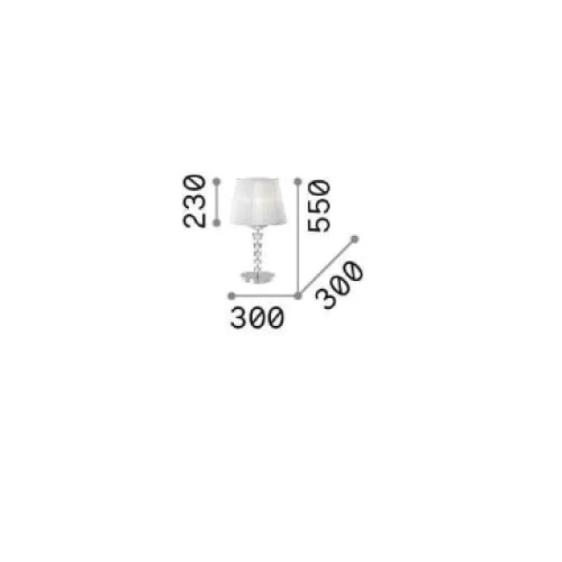 Pegaso TL1 Big 059259 – Ideal Lux table lamp in chrome, 1X60W, IP20