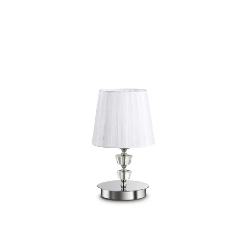 Настолни лампи Pegaso TL1 SMALL BIANCO 059266 – Ideal Lux настолна лампа в хром, 1X40W, IP20