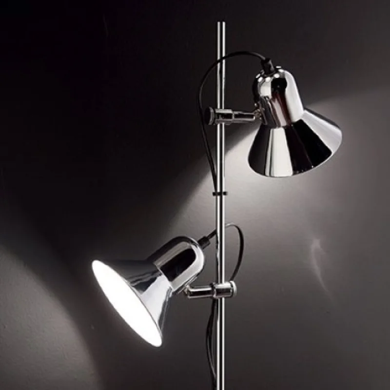 Подови лампи (Лампион) Polly PT2 Chrome 061122 – Ideal Lux лампион в хром, 2X60W, IP20