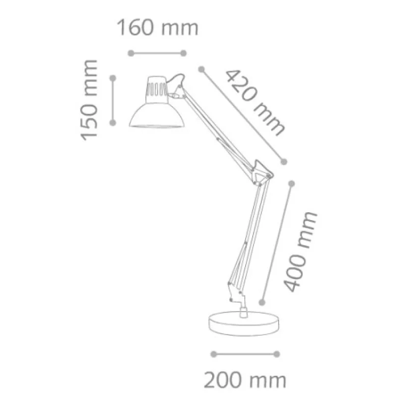 Wally TL1 NERO RAME 061191 – Ideal Lux table lamp in black, 1X42W, IP20