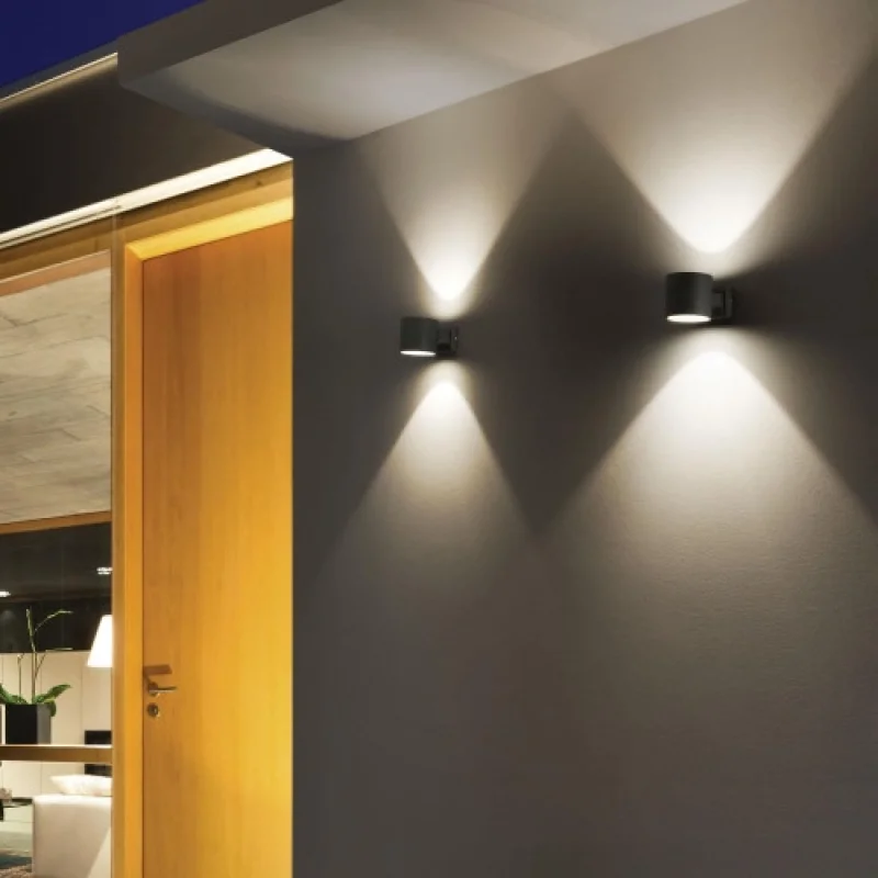 Външно стенно осветление Snif Round AP1 Black 061450 – Ideal Lux фасаден аплик в черен, 1x40W, IP 54