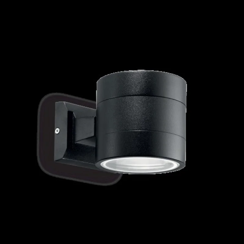 Snif Round AP1 Black 061450 – Ideal Lux фасаден аплик в черен, 1x40W, IP 54