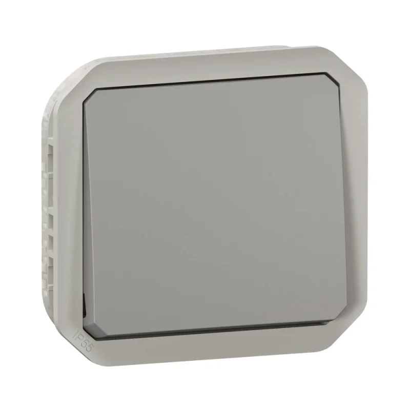 Legrand Two-way switch 10A mechanism IP55 Grey - Legrand Plexo New 069511L