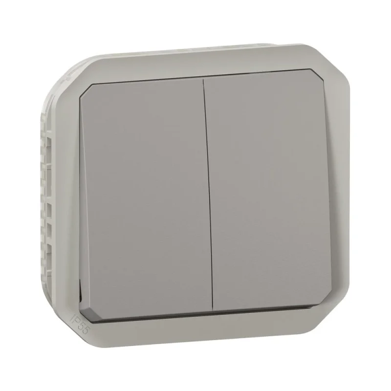 Legrand Сериен ключ/бутон 10А механизъм IP55 Сив - Legrand Plexo New 069525L