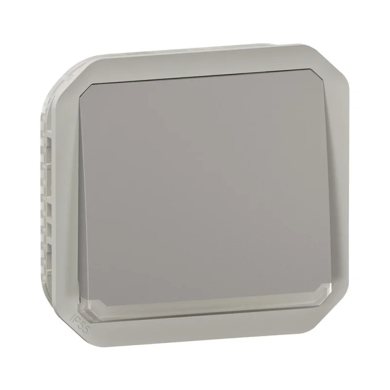 Legrand Push button 10A with backlight LED 230VA mechanism IP55 Grey - Legrand Plexo New 069542L