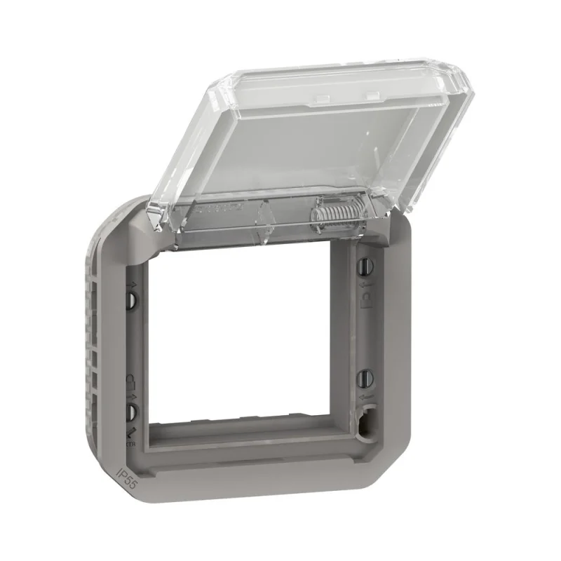 Legrand Adapter clear cover for Mosaic mechanism IP55 Grey - Legrand Plexo New 069580L