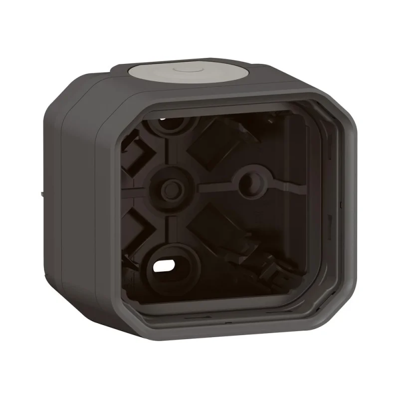 Legrand Кутия 1x ОМ с 2 гумени щуцера IP55 Антрацит - Legrand Plexo New 069601L