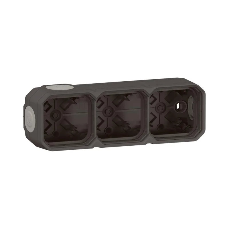 Legrand Box 3x Ohm with rubber glands IP55 Anthracite - Legrand Plexo New 069603L