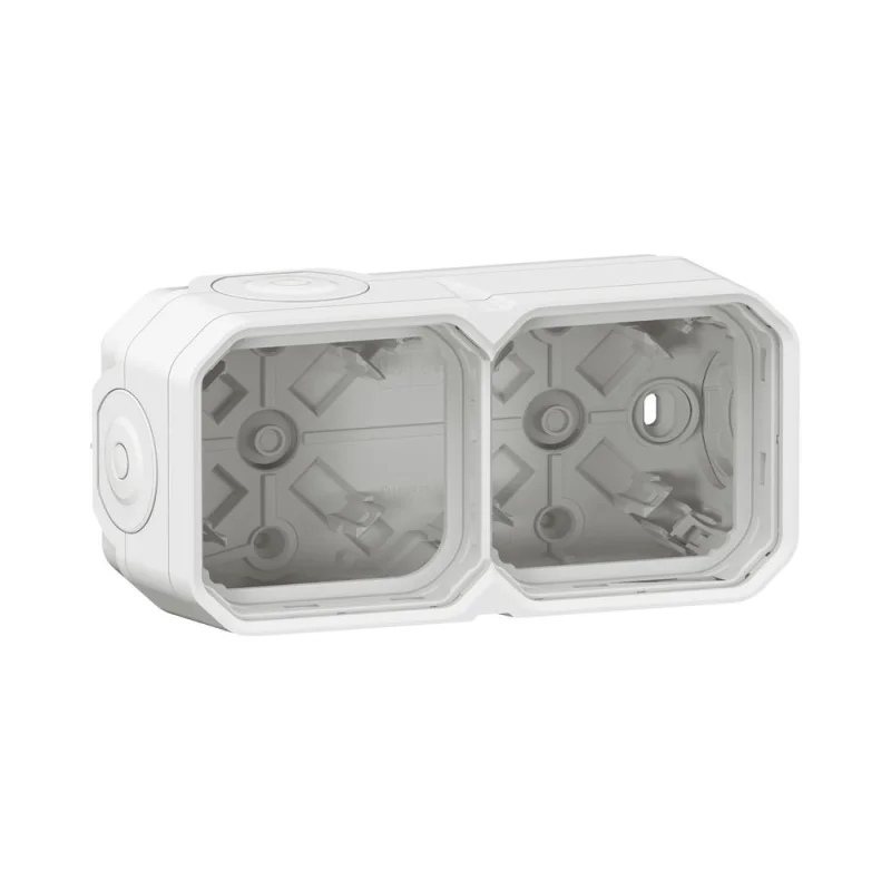 Кутия 2x ОМ с гумени щуцери IP55 Бял - Legrand Plexo New 069690L