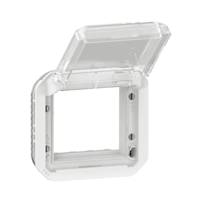 Адаптор прозрачен капак за Mosaic механизъм IP55 Бял - Legrand Plexo New 069695L